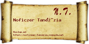 Noficzer Tanázia névjegykártya